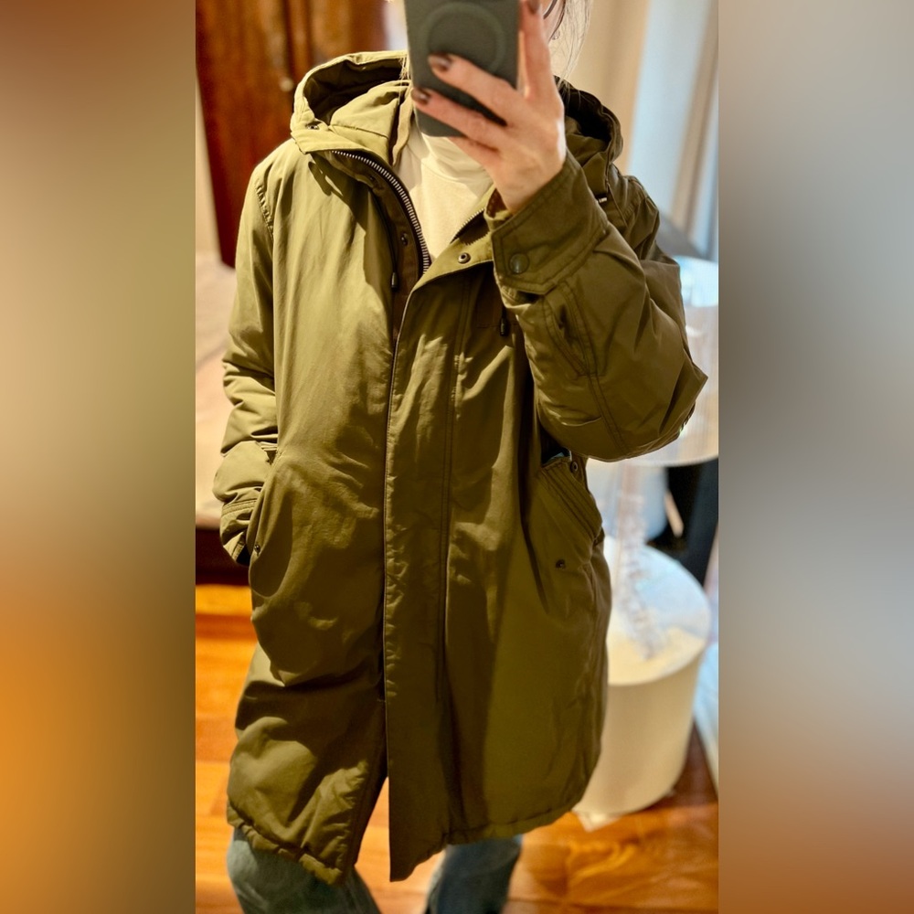 RAG & BONE  Bullet Olive Green Parka/Anorak Down Filled Jacket - Picture 3 of 13